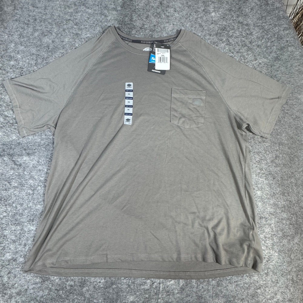 Dickies Mens Temp-IQ Performance Pocket T-Shirt Gray 3XL DSS6000SM Raglan Tee
